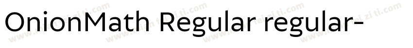 OnionMath Regular regular字体转换